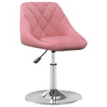 vidaXL Scaune de bucătărie pivotante, 2 buc., roz, catifea vidaXL Scaune de bucătărie pivotante, 2 buc., roz, catifea