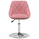 vidaXL Scaune de bucătărie pivotante, 2 buc., roz, catifea vidaXL Scaune de bucătărie pivotante, 2 buc., roz, catifea