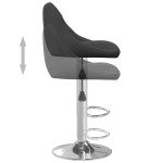 vidaXL Scaun de bar, negru, catifea vidaXL Scaun de bar, negru, catifea