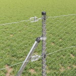 vidaXL Stâlp de gard. Argintiu 10 x 0,6 m (plasă de 36 mm) Oțel