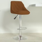 vidaXL Scaun de bar, maro, catifea vidaXL Scaun de bar, maro, catifea