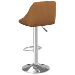 vidaXL Scaun de bar, maro, catifea vidaXL Scaun de bar, maro, catifea