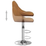 vidaXL Scaun de bar, maro, catifea vidaXL Scaun de bar, maro, catifea