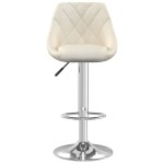 vidaXL Scaun de bar, crem, catifea vidaXL Scaun de bar, crem, catifea