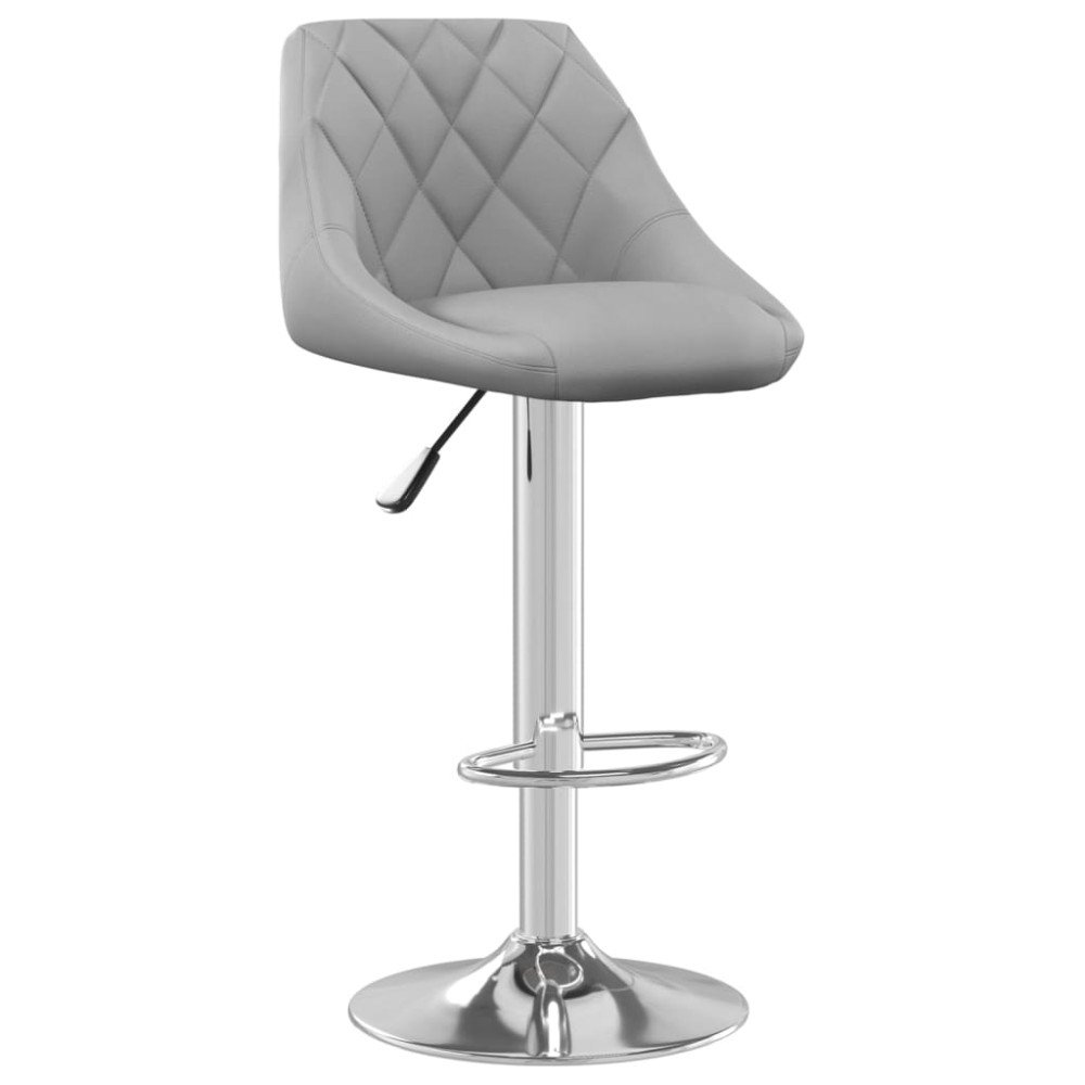 vidaXL Scaun de bar, gri deschis, catifea