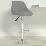 vidaXL Scaun de bar, gri deschis, catifea vidaXL Scaun de bar, gri deschis, catifea