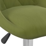 vidaXL Scaun de bar, verde deschis, catifea