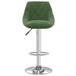 vidaXL Scaun de bar, verde închis, catifea