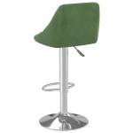 vidaXL Scaun de bar, verde închis, catifea
