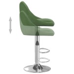 vidaXL Scaun de bar, verde închis, catifea