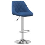 vidaXL Scaun de bar, albastru, catifea vidaXL Scaun de bar, albastru, catifea