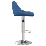 vidaXL Scaun de bar, albastru, catifea vidaXL Scaun de bar, albastru, catifea