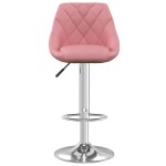 vidaXL Scaun de bar, roz, catifea vidaXL Scaun de bar, roz, catifea