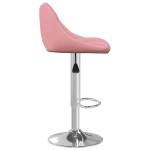 vidaXL Scaun de bar, roz, catifea vidaXL Scaun de bar, roz, catifea