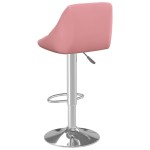 vidaXL Scaun de bar, roz, catifea vidaXL Scaun de bar, roz, catifea