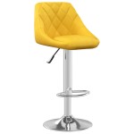 vidaXL Scaun de bar, galben muștar, catifea vidaXL Scaun de bar, galben muștar, catifea