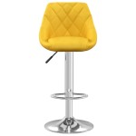 vidaXL Scaun de bar, galben muștar, catifea vidaXL Scaun de bar, galben muștar, catifea