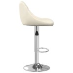 vidaXL Scaune de bar, 2 buc., crem, catifea vidaXL Scaune de bar, 2 buc., crem, catifea