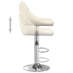 vidaXL Scaune de bar, 2 buc., crem, catifea vidaXL Scaune de bar, 2 buc., crem, catifea