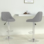 vidaXL Scaune de bar, 2 buc., gri deschis, catifea vidaXL Scaune de bar, 2 buc., gri deschis, catifea