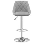 vidaXL Scaune de bar, 2 buc., gri deschis, catifea vidaXL Scaune de bar, 2 buc., gri deschis, catifea