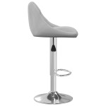 vidaXL Scaune de bar, 2 buc., gri deschis, catifea vidaXL Scaune de bar, 2 buc., gri deschis, catifea
