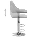 vidaXL Scaune de bar, 2 buc., gri deschis, catifea vidaXL Scaune de bar, 2 buc., gri deschis, catifea