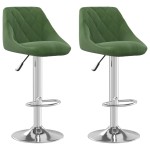 vidaXL Scaune de bar, 2 buc., verde închis, catifea vidaXL Scaune de bar, 2 buc., verde închis, catifea
