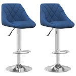 vidaXL Scaune de bar, 2 buc., albastru, catifea vidaXL Scaune de bar, 2 buc., albastru, catifea
