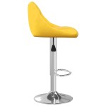 vidaXL Scaune de bar, 2 buc., galben muștar, catifea