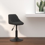 vidaXL Scaun de bar, negru, catifea vidaXL Scaun de bar, negru, catifea