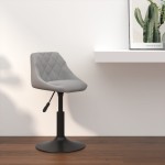 vidaXL Scaun de bar, gri deschis, catifea vidaXL Scaun de bar, gri deschis, catifea
