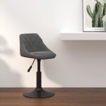 vidaXL Scaun de bar, gri închis, catifea vidaXL Scaun de bar, gri închis, catifea