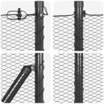 vidaXL Îngrădire cu stâlpi Gri 0.4 x 25 m otel acoperit cu PVC