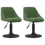 vidaXL Scaune de bucătărie pivotante, 2 buc., verde închis, catifea vidaXL Scaune de bucătărie pivotante, 2 buc., verde închis, catifea