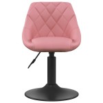 vidaXL Scaune de bucătărie pivotante, 2 buc., roz, catifea vidaXL Scaune de bucătărie pivotante, 2 buc., roz, catifea