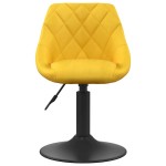 vidaXL Scaune de bucătărie pivotante, 2 buc., galben muștar, catifea vidaXL Scaune de bucătărie pivotante, 2 buc., galben muștar, catifea
