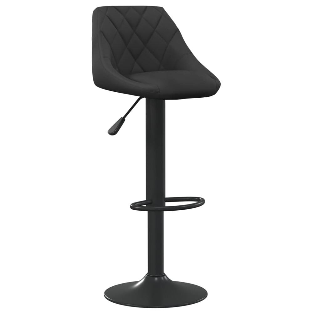 vidaXL Scaun de bar, negru, catifea