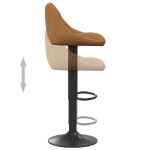 vidaXL Scaun de bar, maro, catifea vidaXL Scaun de bar, maro, catifea