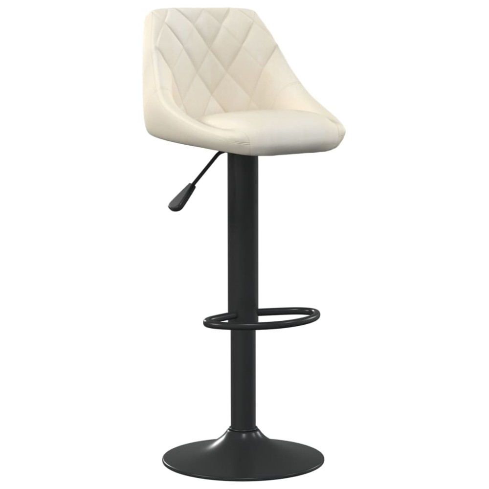 vidaXL Scaun de bar, crem, catifea