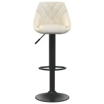 vidaXL Scaun de bar, crem, catifea vidaXL Scaun de bar, crem, catifea