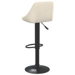 vidaXL Scaun de bar, crem, catifea vidaXL Scaun de bar, crem, catifea