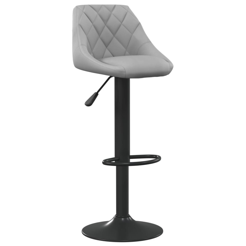 vidaXL Scaun de bar, gri deschis, catifea