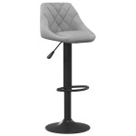 vidaXL Scaun de bar, gri deschis, catifea