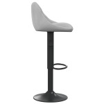 vidaXL Scaun de bar, gri deschis, catifea