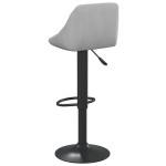 vidaXL Scaun de bar, gri deschis, catifea