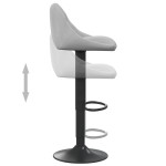 vidaXL Scaun de bar, gri deschis, catifea