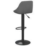 vidaXL Scaun de bar, gri închis, catifea vidaXL Scaun de bar, gri închis, catifea