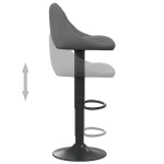vidaXL Scaun de bar, gri închis, catifea vidaXL Scaun de bar, gri închis, catifea