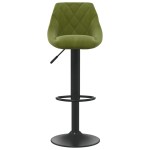 vidaXL Scaun de bar, verde deschis, catifea vidaXL Scaun de bar, verde deschis, catifea